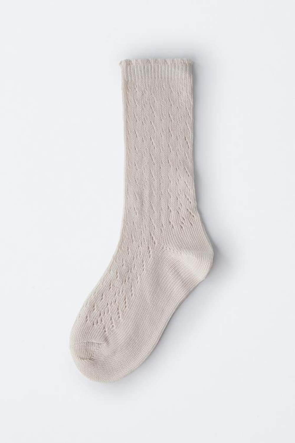 ZARA НОСКИ С АЖУРНЫМИ ДЕТАЛЯМИ, ЭКРЮ