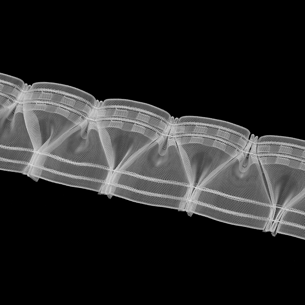 Шторная лента Oz-Is арт. 4445 MP лучевые складки, коэф сборки 1:2,5, цвет прозрачный (ширина 80 mm)