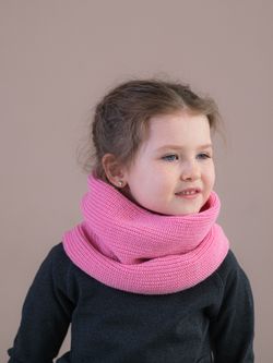 Снуд-резинка вязаный (Розовый)