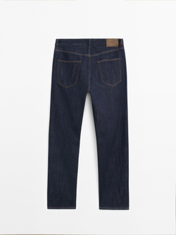 Massimo Dutti Джинсы селвидж свободного кроя из 100% хлопка, индиго