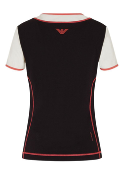 Женская теннисная футболка EA7 Tennis Pro Freestyle - black/vapor blue