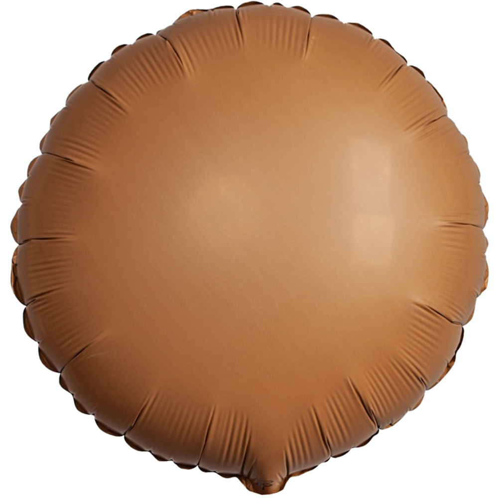 Фольгированный шар-круг, матовый, в бежевых оттенках, 46 см