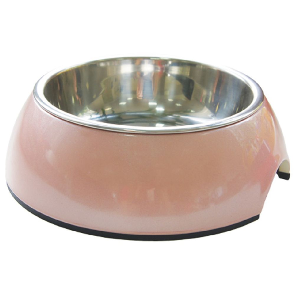 Миска SuperDesign на меламиновой подставке 160 мл, розовый перламутр Миска SuperDesign на меламиновой подставке 160 мл, розовый перламутр