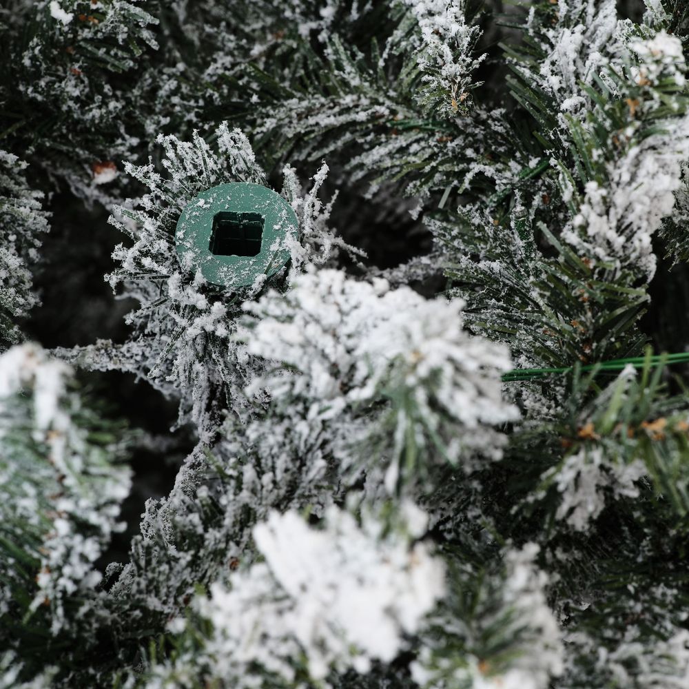 Заснеженная елка с шишками «ile Grande» (Литая+пвх) 270 см / 2,7 м