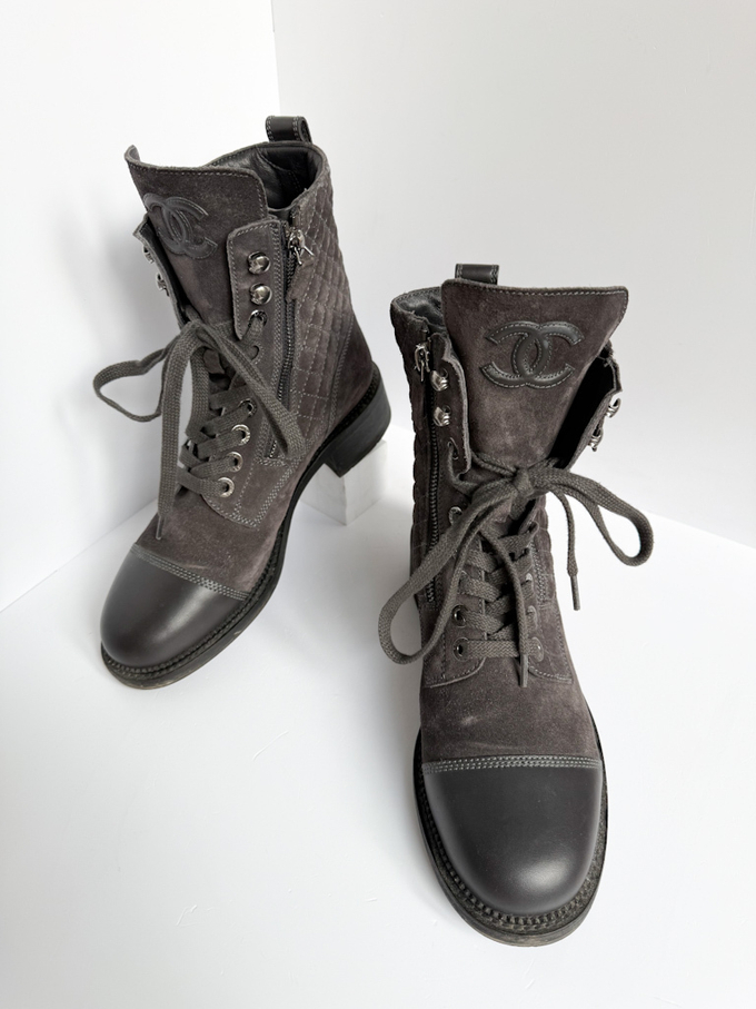 Кожаные ботинки Chanel, 39,5