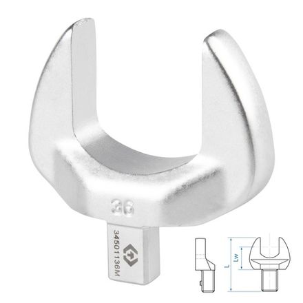 Цена на KING TONY (34501136M) Насадка рожковая серии "FIT", 36 мм, 9х12 мм