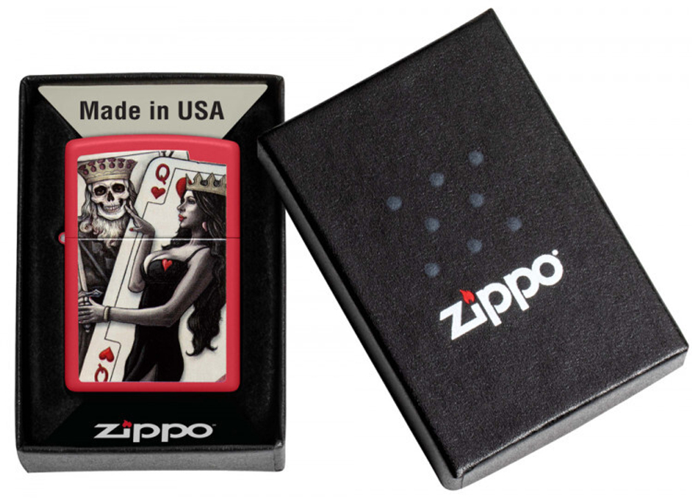 Зажигалка ZIPPO 48624 Skull King Queen Beauty