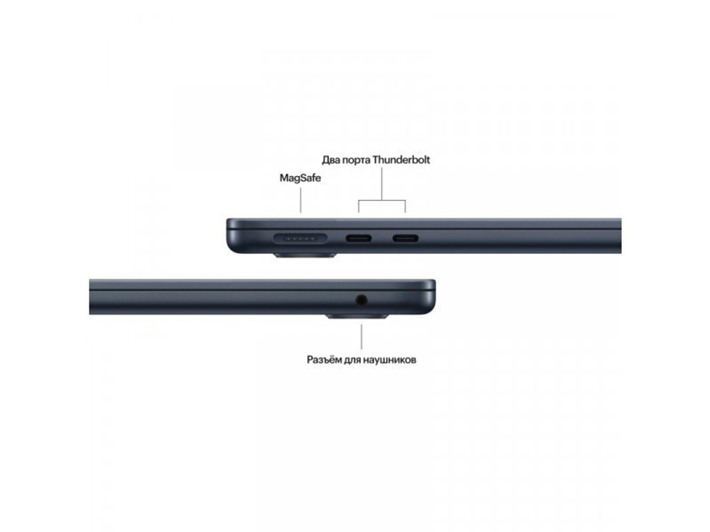 Ноутбук Apple MacBook Air 13 2024 M3 (13.6/2560x1664/16GB/256GB SSD/Apple graphics 8-core) Midnight (MC8K4)