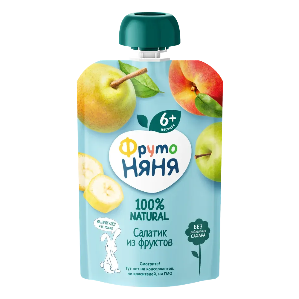 Пюре ФРУТО НЯНЯ фруктовый салат 90г