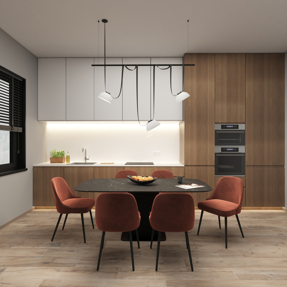 DK5660-WH+BK Cветильник для трека-ремня Belty Smart, серия Flow, со светодиодом, D220*H117мм, 48V DC, 24W, RA90, 120°, 3000-5700K, IP20, белый с черным, алюминий