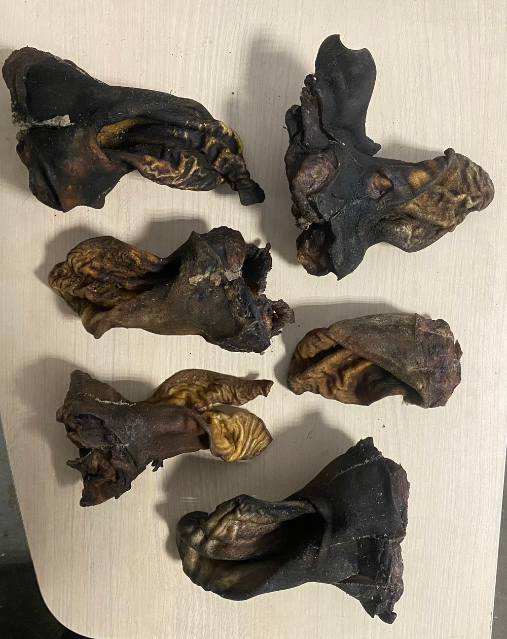 Уши говяжьи опаленные (сушёное лакомство) (цена за 100гр)