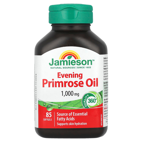 Jamieson Vitamins, Масло примулы вечерней, 1000 мг, 85 капсул