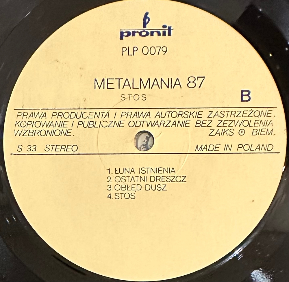 Open Fire / Stos - Metalmania '87 (Польша 1987г.)