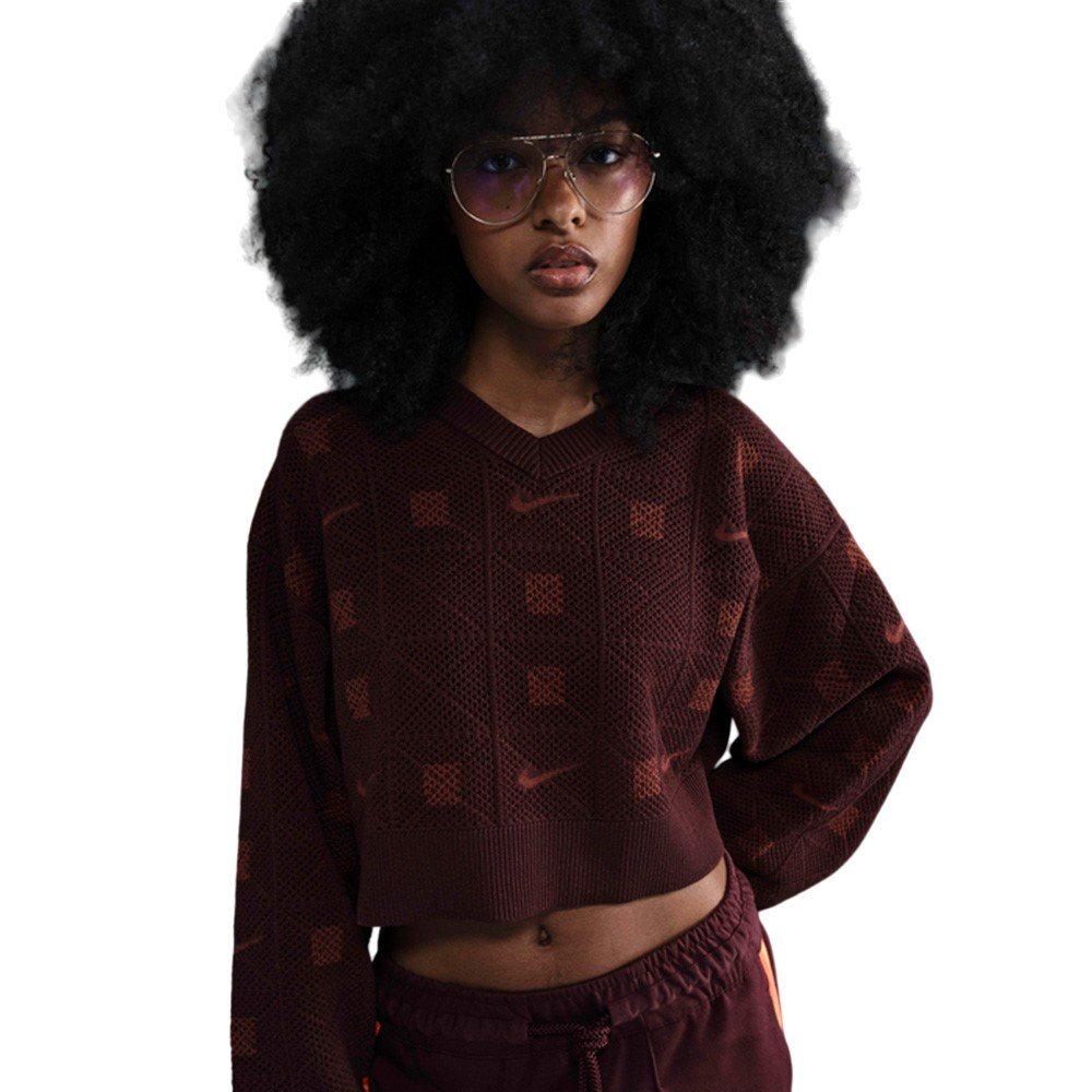 Баскетбольная женская толстовка Nike Naomi Osaka Sweater Burgundy