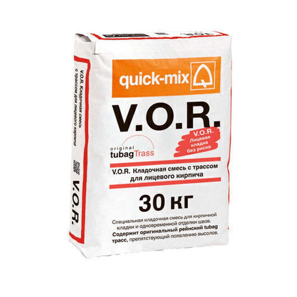VZ plus Кладочная смесь QUICK-MIX с трассом для лицевого кирпича, мешок 30 кг