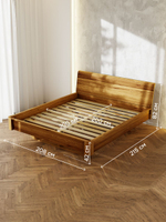 Кровать 200х200, Калантея, двуспальная, из дерева, парящая, массив дуба, Dipriz
