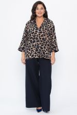 Костюм брючный Осенний шик (синий/лео) К14282-7М LT Collection