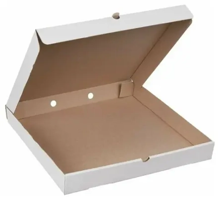Коробка 33х33х4 см для пиццы гофрокартон белый