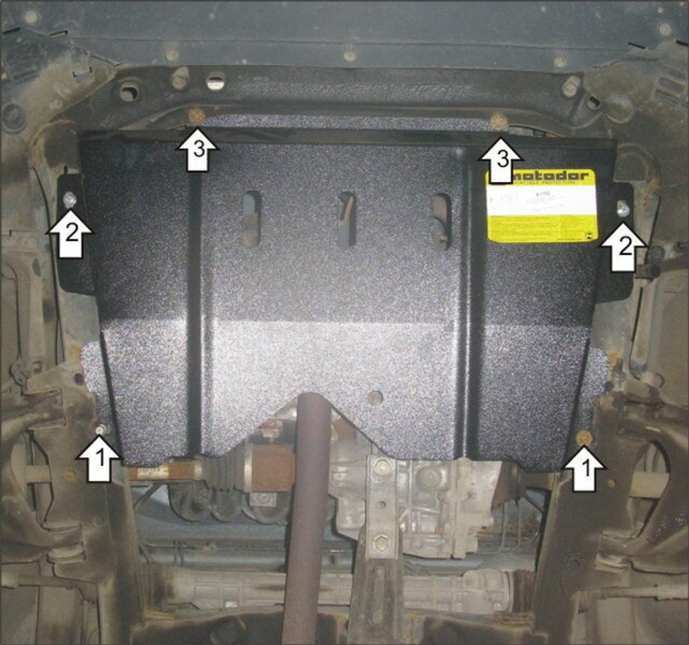 Защита стальная 2 мм Д;КПП Renault Logan MOTODOR.71706