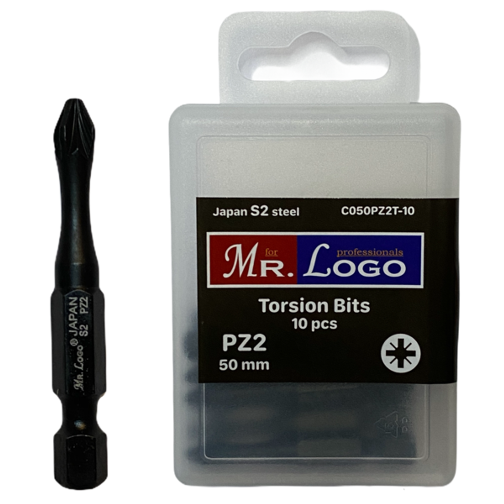 Бита PZ3*50мм, Torsion, POWERBUILT (10шт.)
