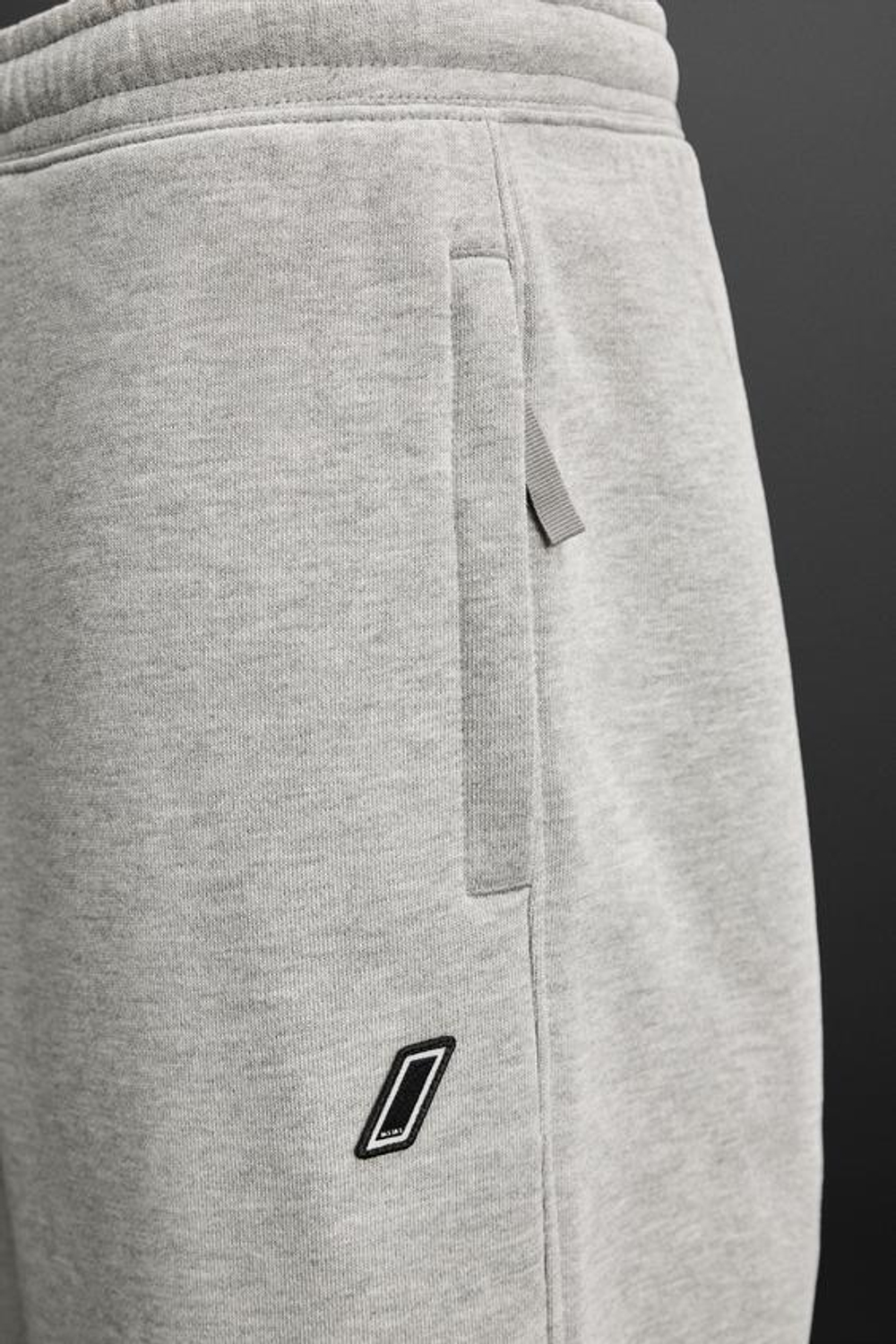 ZARA БРЮКИ-ДЖОГГЕРЫ, СЕРЫЙ С МЕЛАНЖЕВЫМ ЭФФЕКТОМ