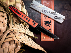 Складной нож SRM 9215-GV сталь D2 рукоять Black/Red G10