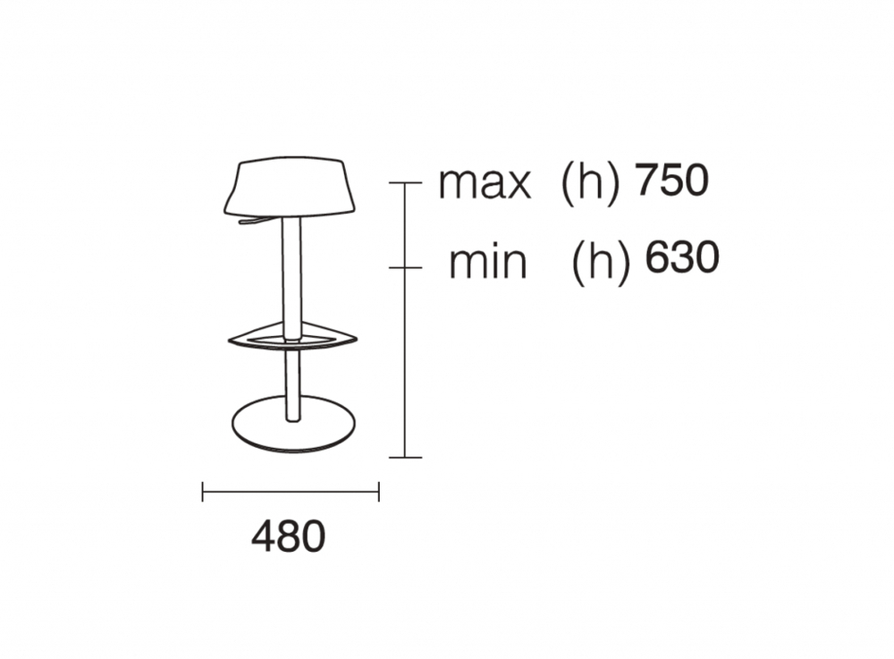 Табурет пластиковый барный Papatya X-Treme B Pro, полированный, хромированный, черный