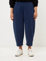 Брюки утепленные бананы с начёсом классические индиго