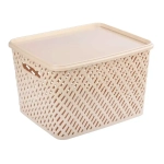 Корзина Плетенка (350х225) с крыш. беж.