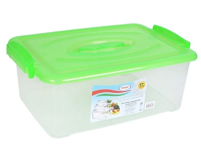 Контейнер пищевой 17л прозрачный с защелками