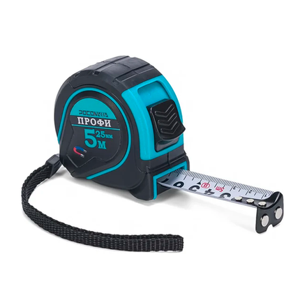 Рулетка в обр.корпусе ПРОФИ с магнитом (5,0 м; 25 мм) "РОСОМАХА" (602525)