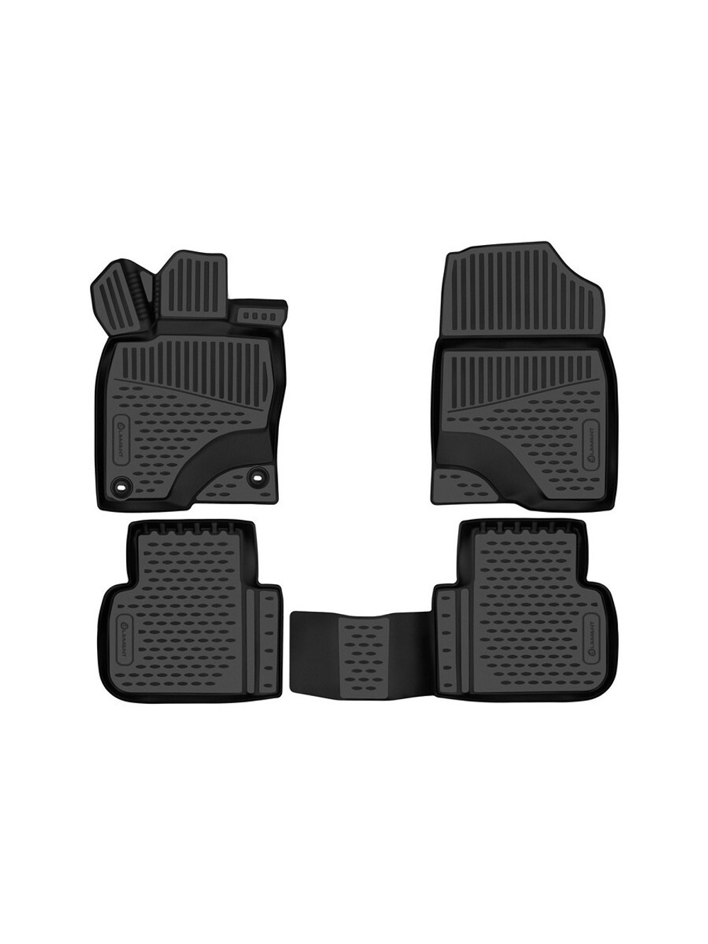 Коврики в салон для HONDA Civic 2023 - седан 4шт. (полиуретан) ELEMENT3DAN0626210K