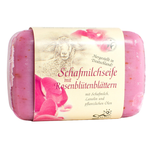 Мыло из овечьего молока, лепестки роз, 100 гр