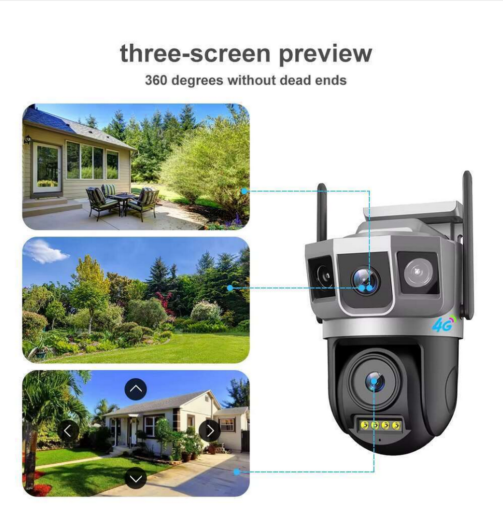 Wi-Fi Камера видеонаблюдения с 2-мя объективами 4MP FaizFull FT80