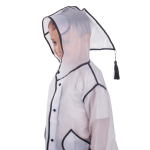 Дождевик с капюшоном, розовый, размер S