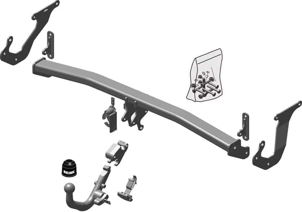 Фаркоп Brink (Thule) 634300 для PEUGEOT 5008 17-(паспорт и сертификат в комплекте)(без электрики)