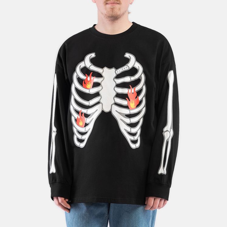 Лонгслив HAIDED BONEFIRE, черный