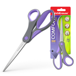 Ножницы канцелярские, Erich Krause, 18 см., "Comfort" пластиковые ручки, европодвес