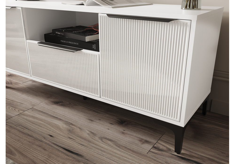 ТВ-тумба Woodville Иадама белый, белый глянец