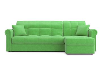 Диван угловой с оттоманкой Палермо 1,2 - Velutto 31 зеленый/кант Velutto 31 зеленый