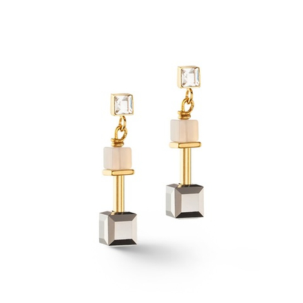 Серьги Coeur de Lion Grey-Gold 5074/21-1216
