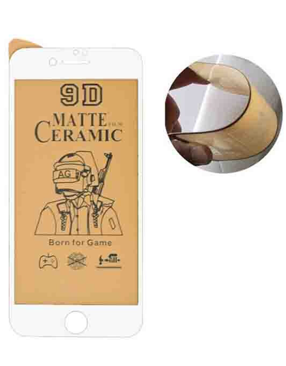 Защитное стекло Матовое Ceramics iPhone 7/8/SE 2020 (белый)