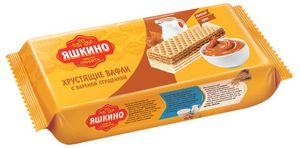 ВАФЛИ ЯШКИНО С ВАРЕНОЙ СГУЩЕНКОЙ 300ГР