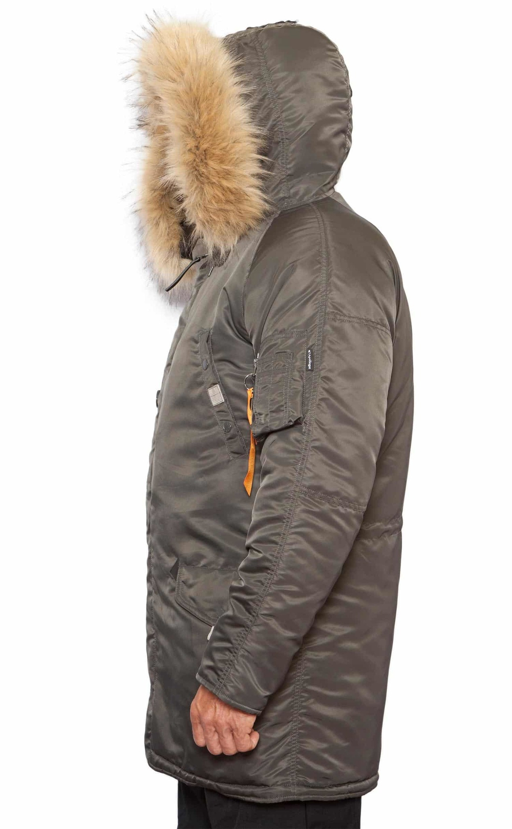 Куртка Аляска удлиненная Husky Long 2020 (т.серая - beluga/orange)