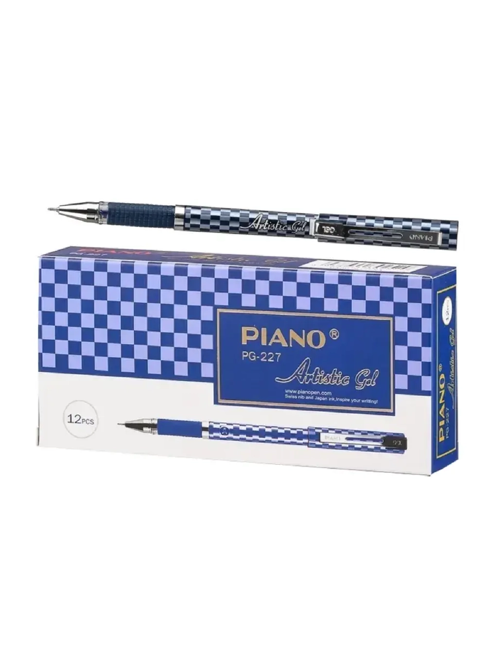 Ручка гелевая 12 шт PIАNO Artistic Gel синяя