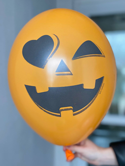 Воздушный шар с рисунком Хэллоуин/тыква 35см ПАЛИТРА №4353