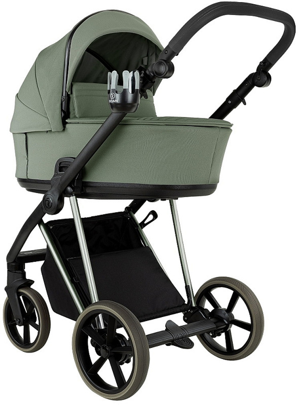 Детская коляска Roan Sol Vintage Luxury 2.0 3 в 1 с автокреслом Tutis Elo Black VIN 02/SG Sage Green/Sage/руч.Black