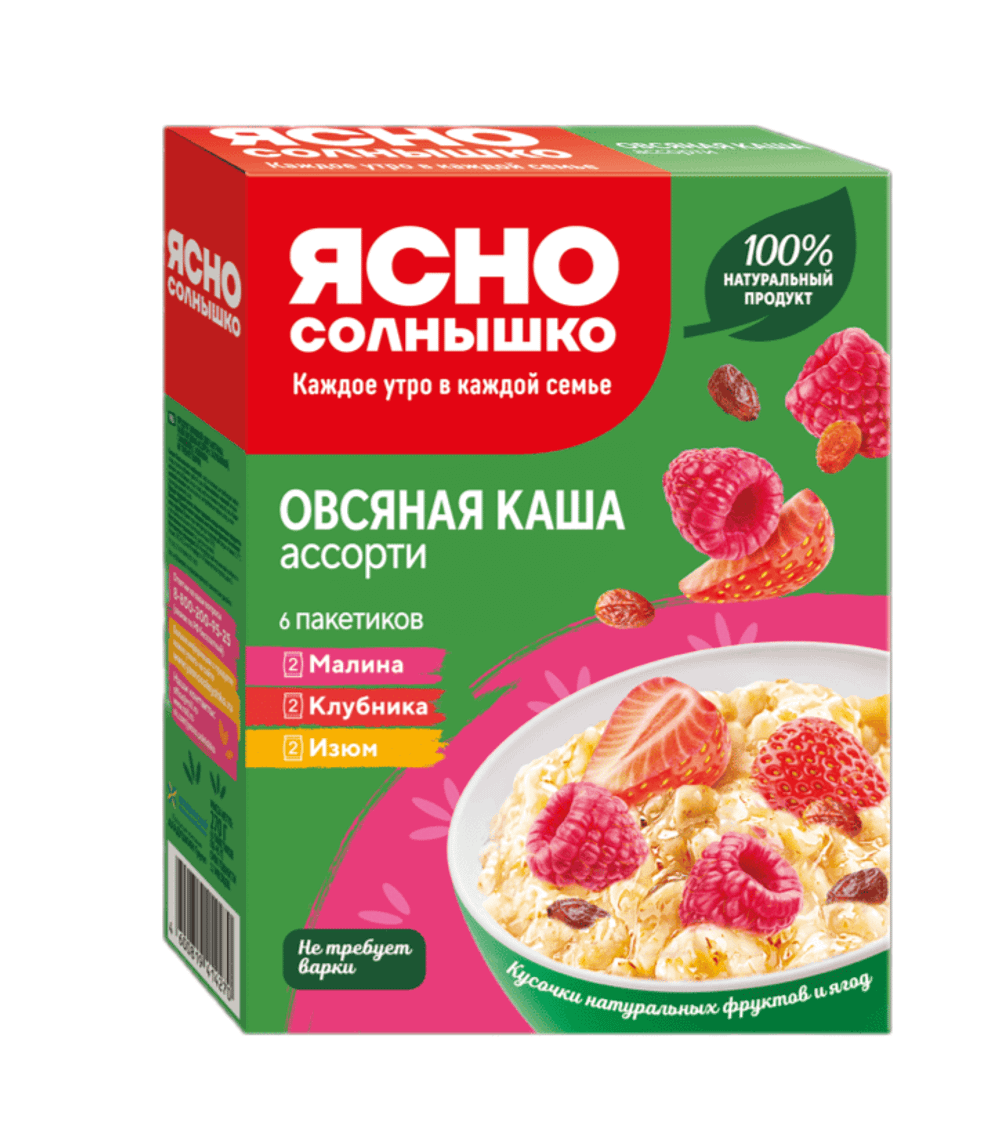 Каша овсяная "Ясно солнышко" ассорти 6*45г