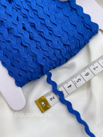 Тесьма декоративная волнистая "Вьюнчик зиг-заг" синяя