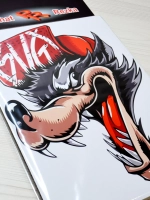 Наклейка - Хитрый волк